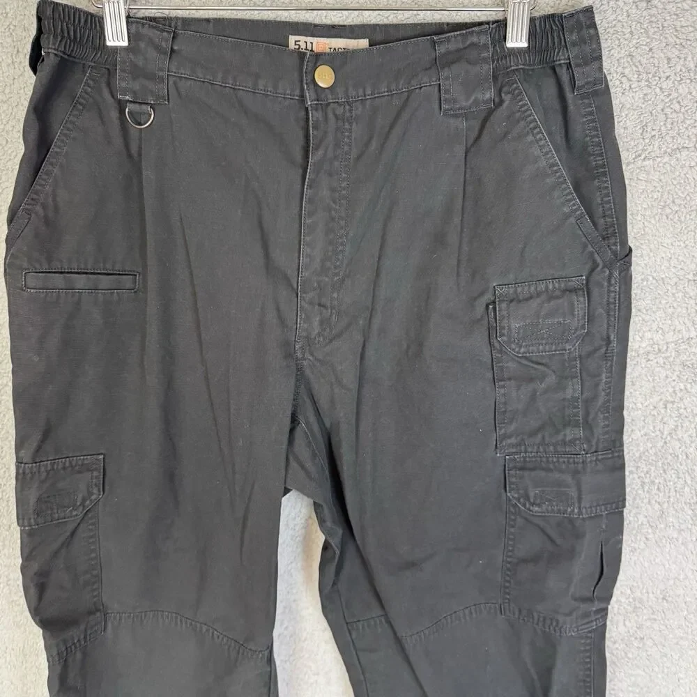 S 5.11 Tactical Pants‎ Mens 36x31 Black Cargo Ripstop Relaxed Workwear Utility